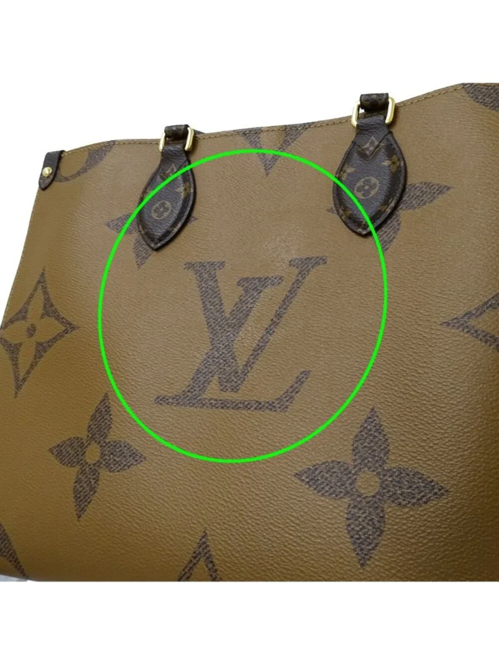 Louis Vuitton Monogram Giant Reverse Tote Shoulder Bag 2-Way On The Go MM Brown